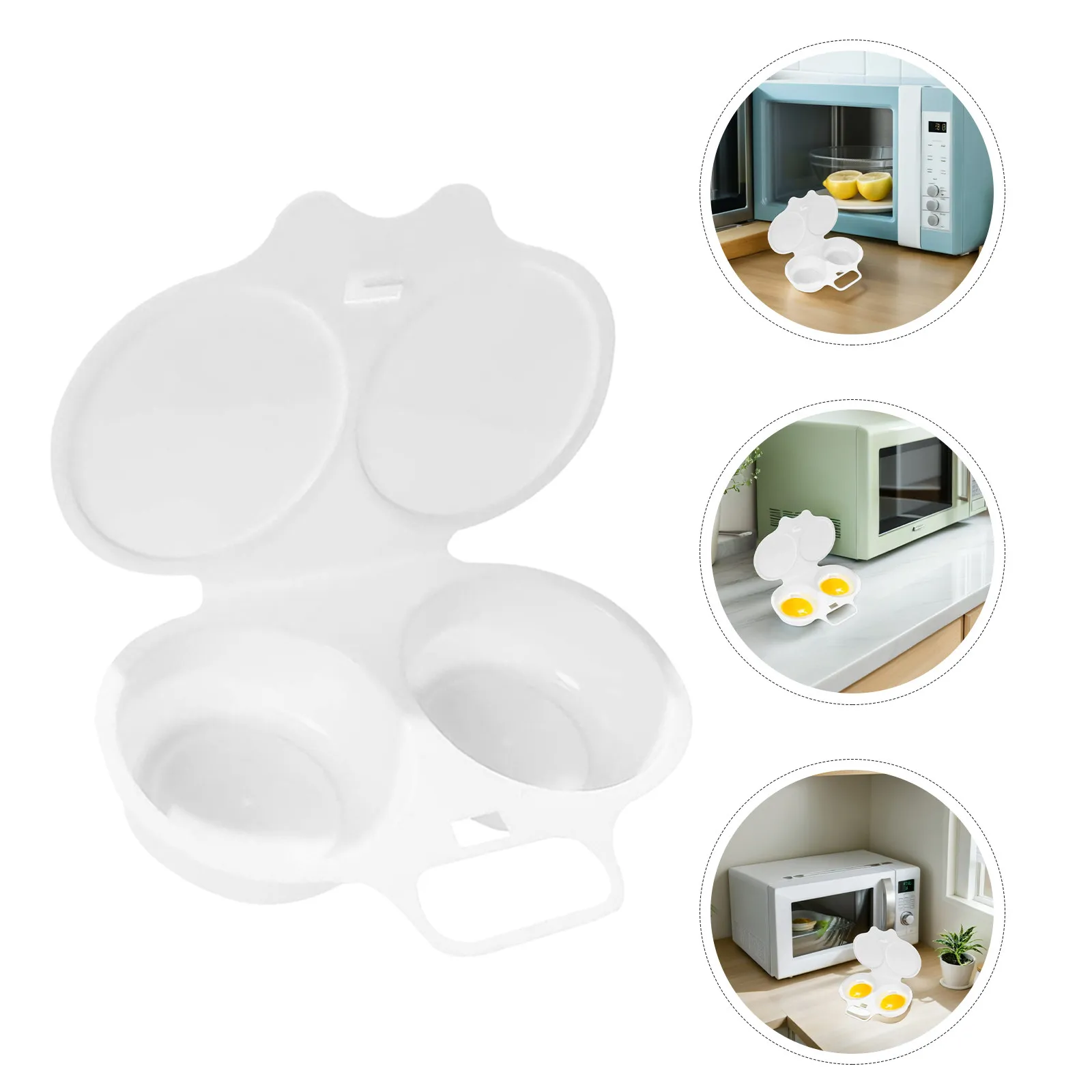 

4Pcs Microwave Egg Poacher Cooker Steaming Tray Daily Use Egg Boiler Holder Kitchen Gadget Fast Cooking Kitchen Supply