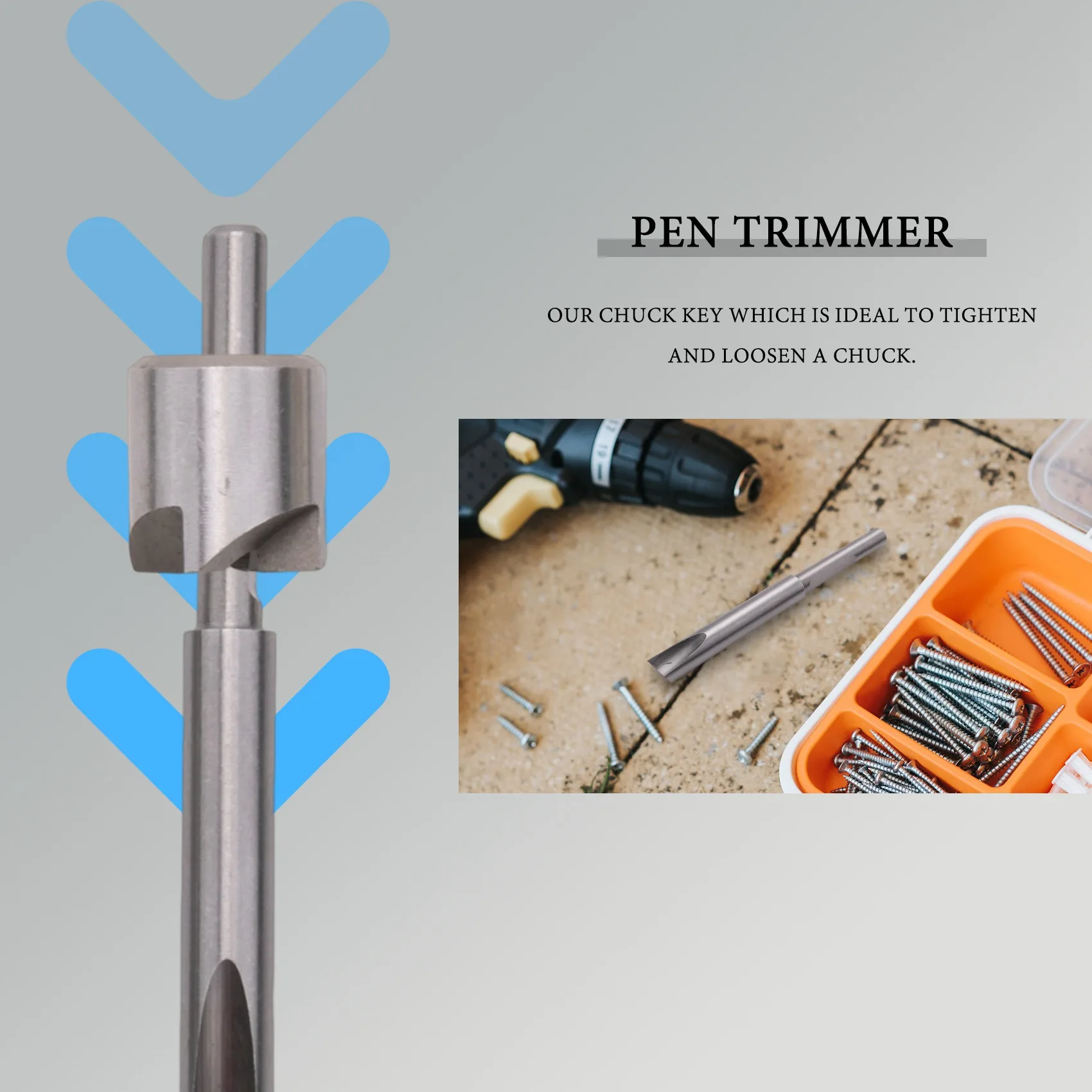 Pen Barrel Mill Trimmer Set, 7-Pieces Professional Turners Trimming System-New