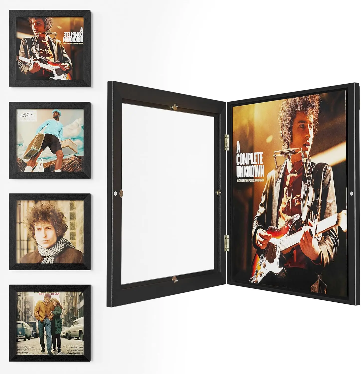 

4 Pack Wall-Mounted Vinyl Record Display Frame for 12x12 Inch LP Album Covers, Ideal for Home Decor