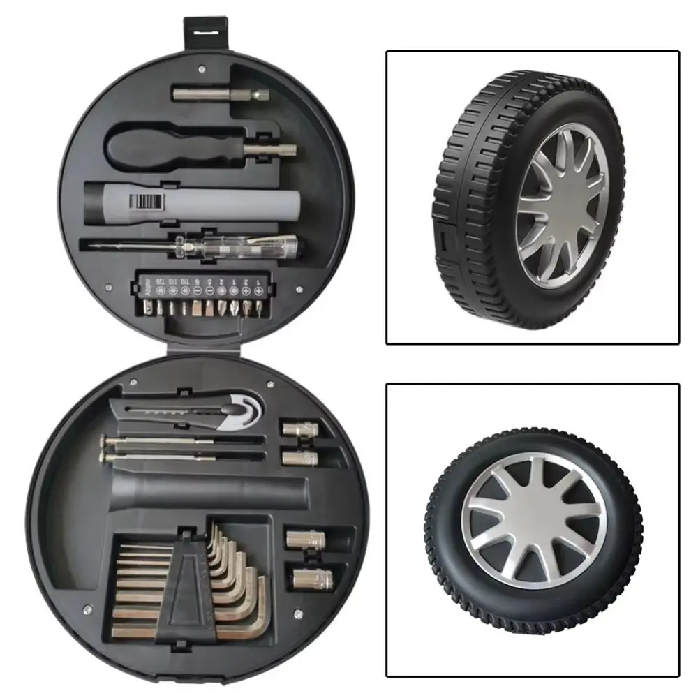 

29Pcs/set Precision Hardware Tool Set Portable Dust-proof Tire Tool Set Tire Toolbox Easy To Storage