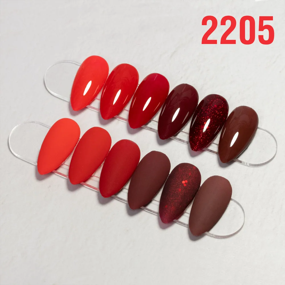 Різдвяний блискучий червоний гелевий набір для нігтів 2