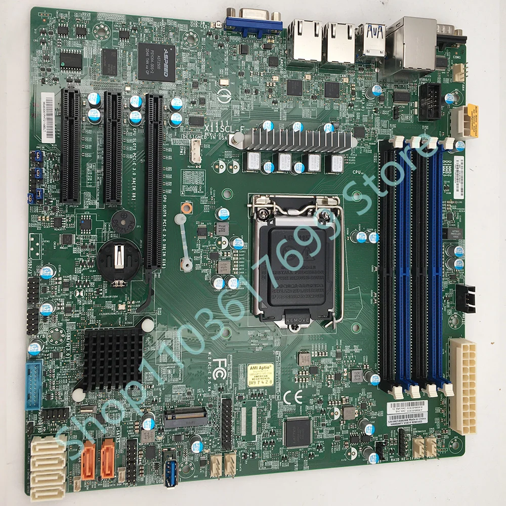 Server Motherboard For Supermicro Single-channel C242 Chip LGA 1151 X11SCL-F