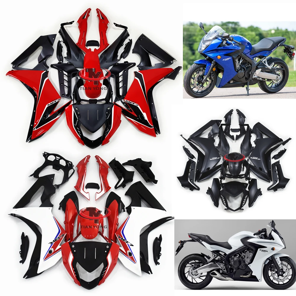 For CBR650F 2014 2015 2016 CBR650 F Motorcycle Full Fairing Kit Injection Three styles in red black Bodywork Cowling
