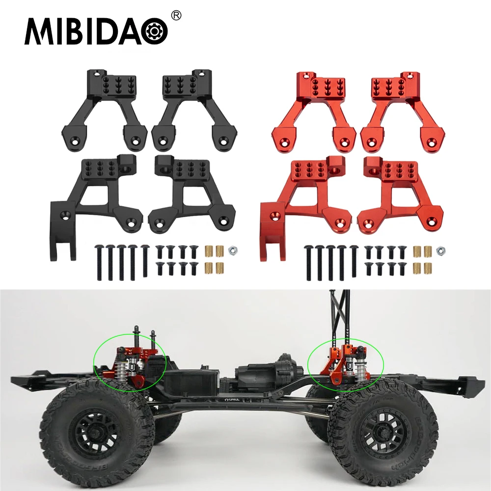 Cibidao torre de montagem de choque dianteiro e traseiro de metal para axial scx10 ii 90046 90047 90059 90060 1/10 rc crawler modelo de carro peças de atualização