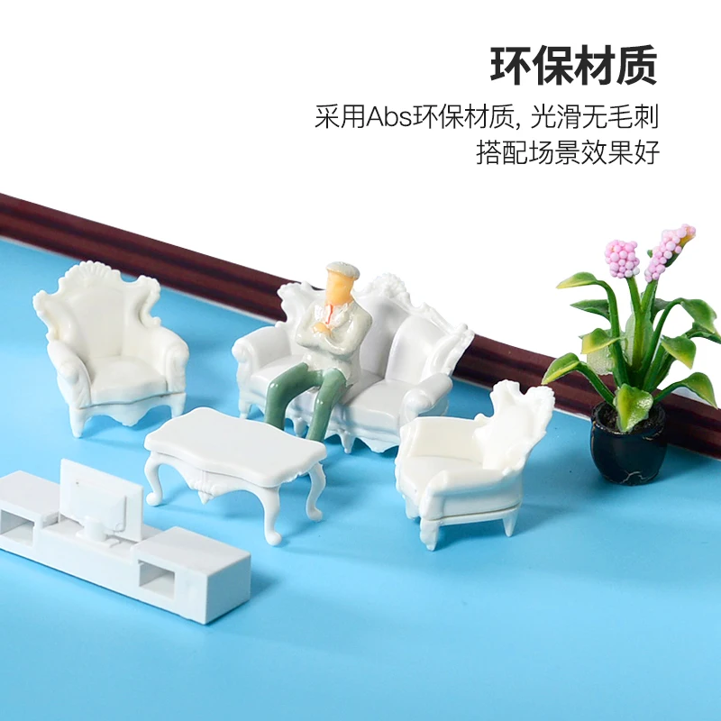 1:50 scale Miniature Furniture Model Table Chair Sofa Couch Cabinet Bed Dollhouse Accessories Architecture Material Craft Toy