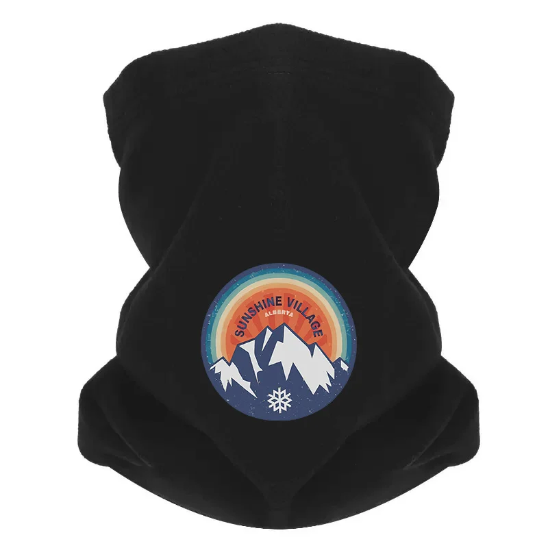 Вид на горь, солнце, деревня, Альберта, мужской ветрозащитный шарф, маска, гетры, шляпа, женская кепка, головной убор, уличный теплый зимний мульт