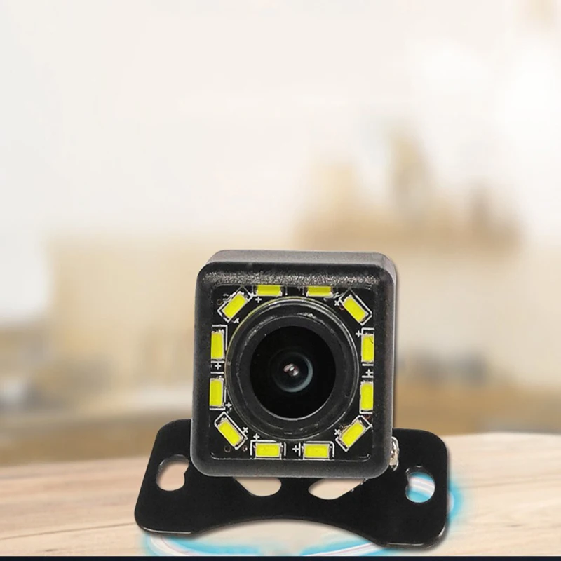 Car Rear View Camera 12LED Night Vision Reversing Automatic Parking Monitor CCD IP68 Waterproof 170 Degree High-Definition Image