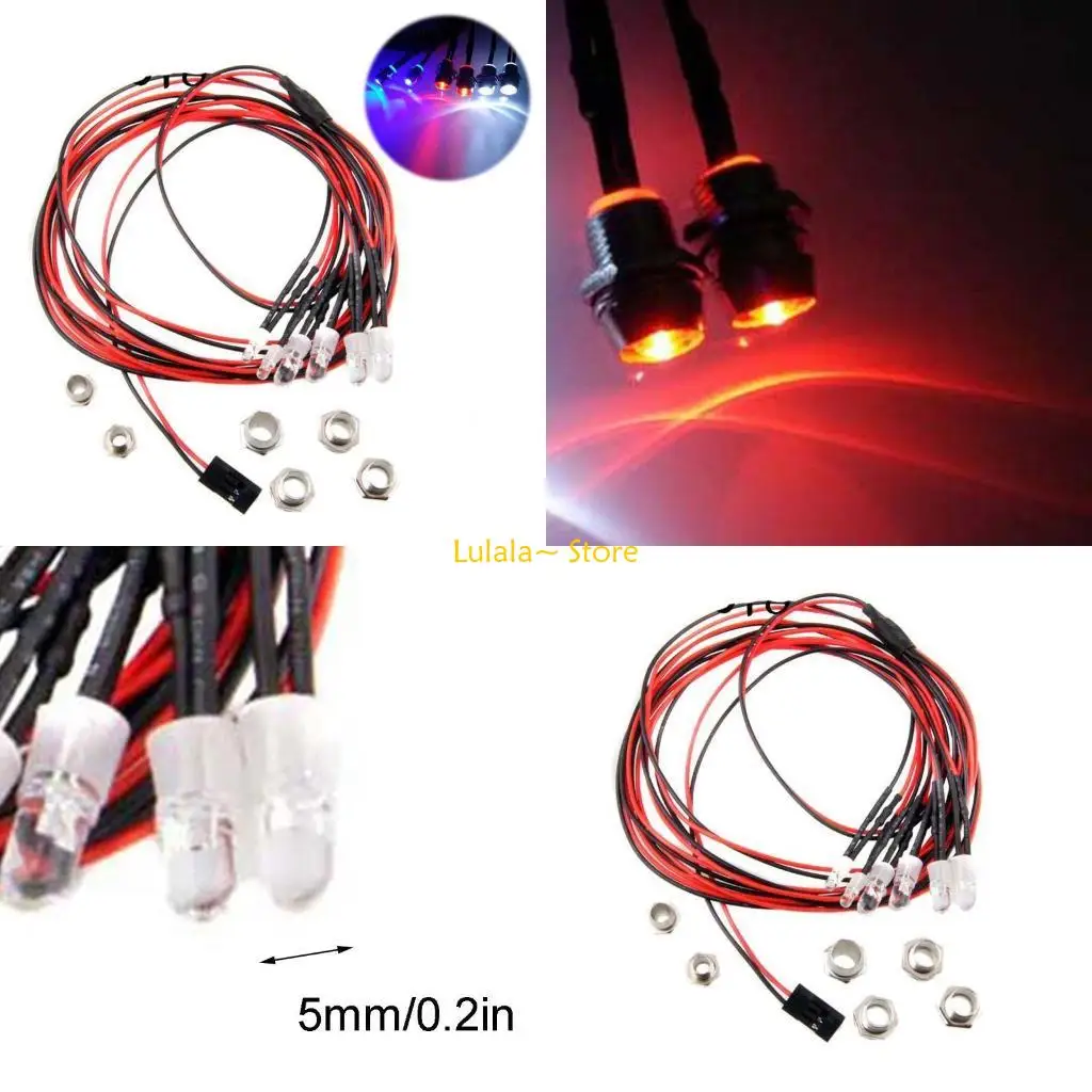 Y4QA Realistic LED Lighting Light for w/ Durable Wires for Modified Model