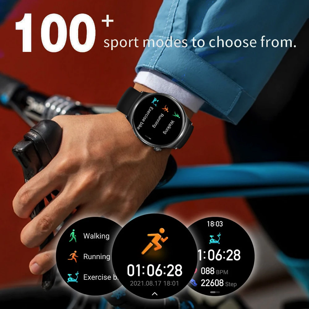 2025 جديد 1.43 "AMOLED شاشة الرجال النساء Smartwatch الرياضة في الهواء الطلق اللياقة البدنية معدل ضربات القلب الأكسجين في الدم مقاوم للماء الموسيقى الساعات الذكية