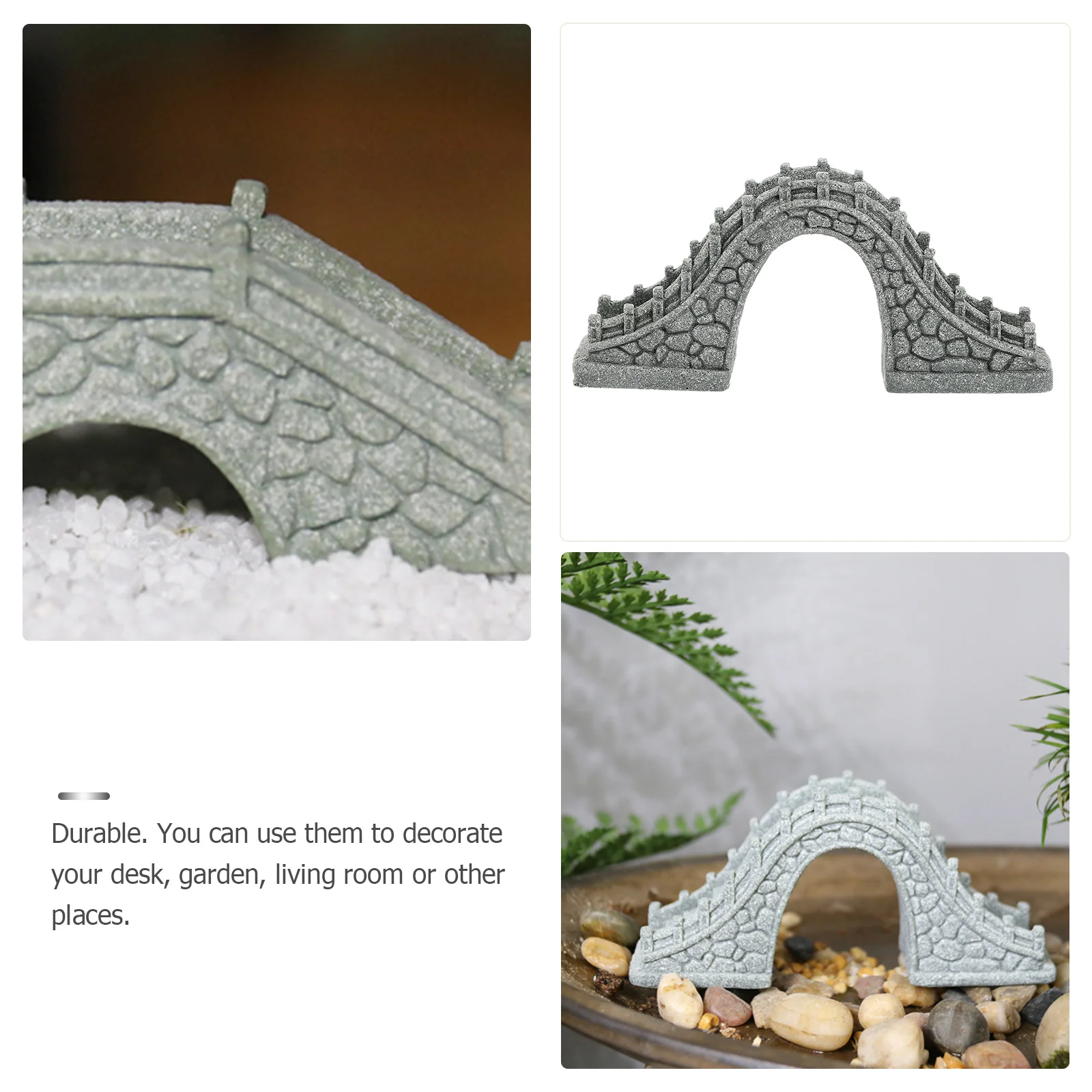 1pc Stone Bridge Sandstone Craft Miniature Decor For Micro Landscape Bonsai Ornament Fairy Garden Scene Layout Accessory