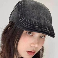 Men's and Women's Cowboy Washed Simple Newsboy Cap Street Versatile Painter Hat Retro Avant-garde Cap New Fashion Beret