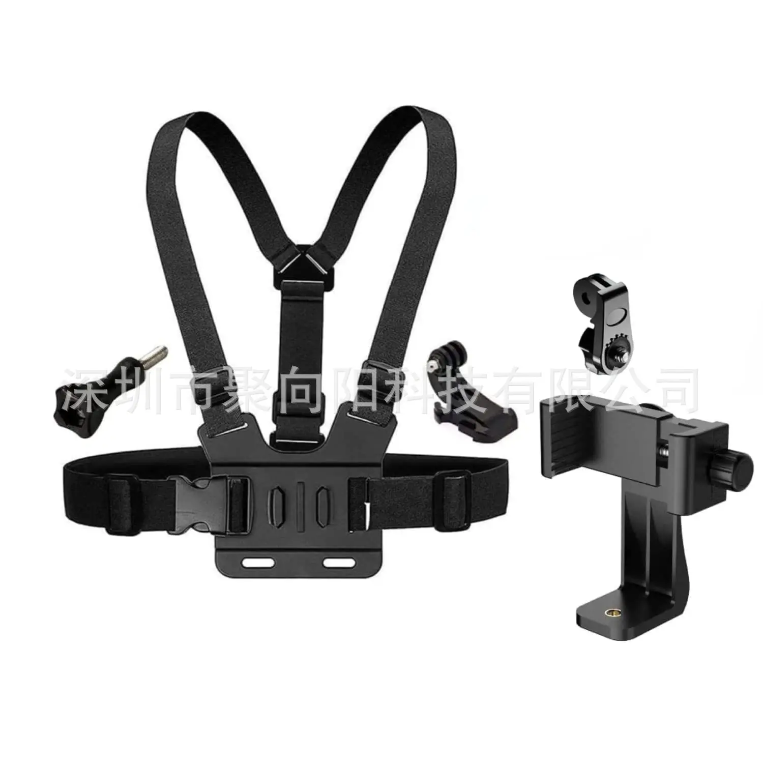 GOPRO12/11/10 Action Camera Accessories Chest Strap 360 Degree Rotating Phone Clip