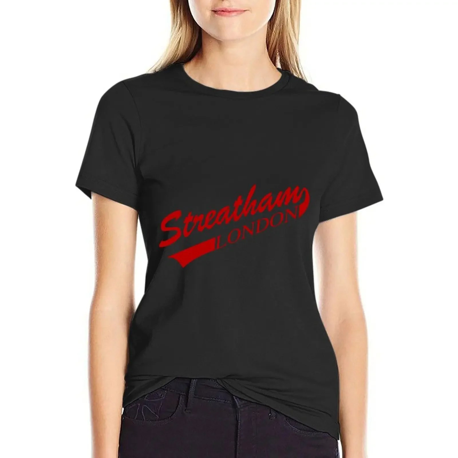 

Streatham IHC Logo T-Shirt vintage Blouse summer top sweat t shirts for Women graphic
