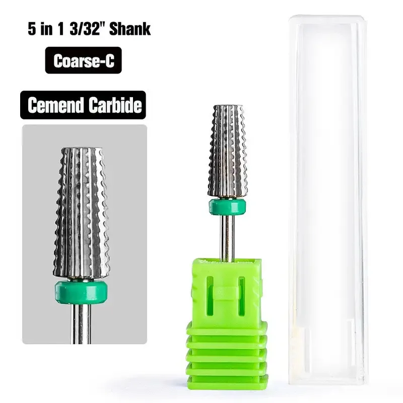 200Pcs  5 In 1  Extra Long Tungsten Carbide Nail Drill Bits Safety Nail Salon Accessories, Efficient Removal Of Gel Polish Acryl