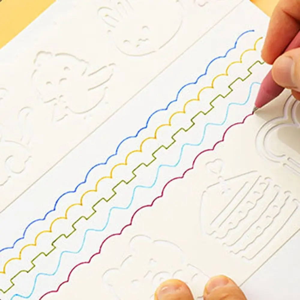 4pcs/set Copying Stencils Hollowed Drawing Templates DIY Craft Decorative Spray Painting Template Painting Template Ruler