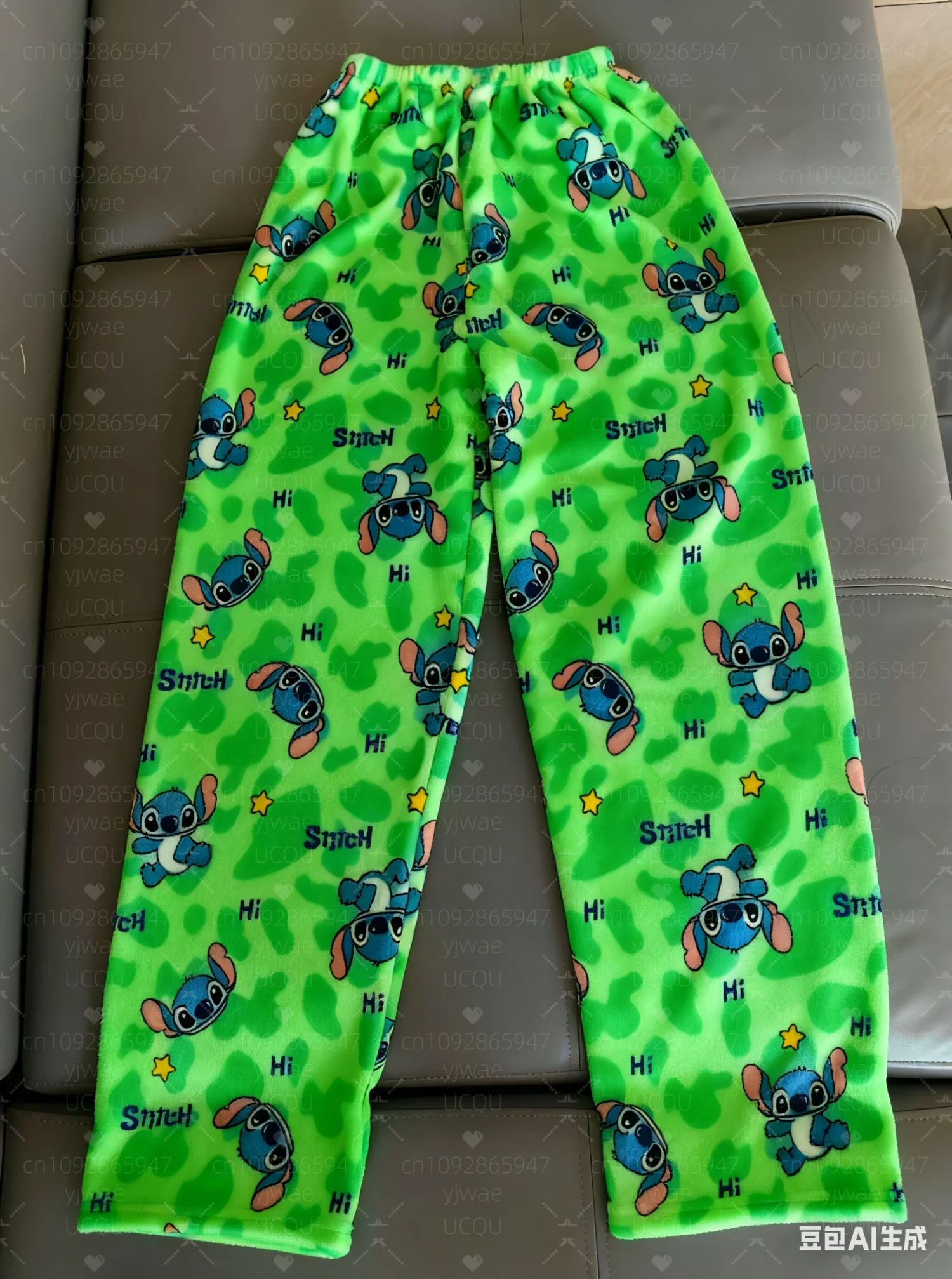 2025 الشتاء هالوين لطيف غرزة أفخم بنطلون بيجاما بنطلون ناعم لطيف المرأة عادية المنزل Kawaii أنيمي الكرتون بنطلون بيجاما