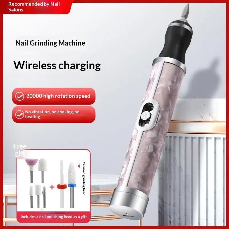 1 Set Cordless Electric Nail File Rechargeable Electric Nail Drill Machine For Acrylic Gel Nails Efile Manicure Pedicure Kit