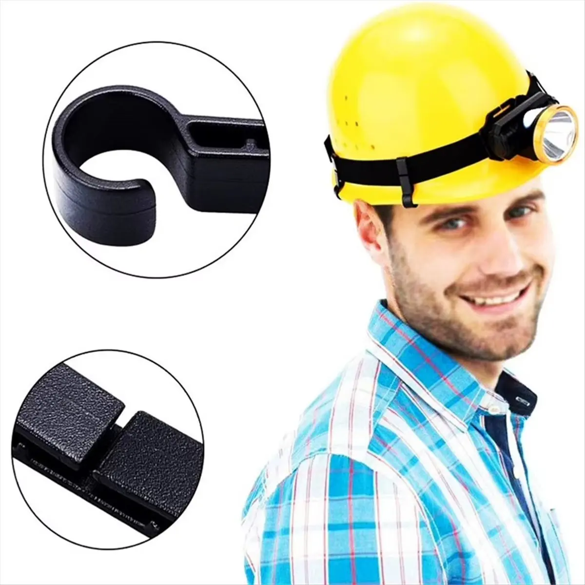 ABNP Helmet Clip, Hard Hat, Headlight Buckle Clip, Non-Slip Headband Clip, and Stable Clip Hook, Outdoor 20 Pieces