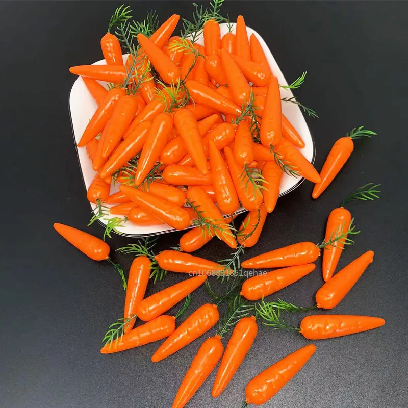 50/20/10/3Pcs Easter Decoration Simulation Carrot Artificial Mini Foam Vegetable Carrots Easter Ornament Home Decor Kids Gifts