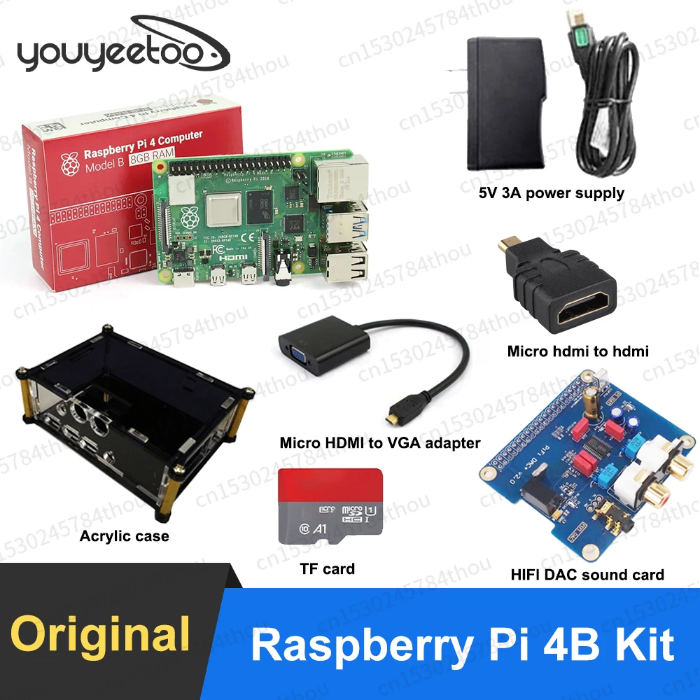 

Официальная Raspberry Pi 4B 8G 4G 2G 1G комплект звуковой карты адаптер питания акриловая фотография 32G 64G 128G TF карта для Raspberry Pi 4 Модель B