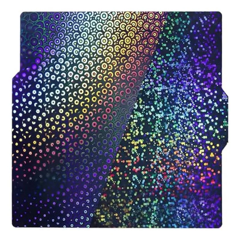 Rainbow Circles+Kaleidoscope PEK Textured Sheet For Bambu Lab X1/X1C/X1E/P1P/P1S/A1, Flexible PEK Build Plate 257X257mm