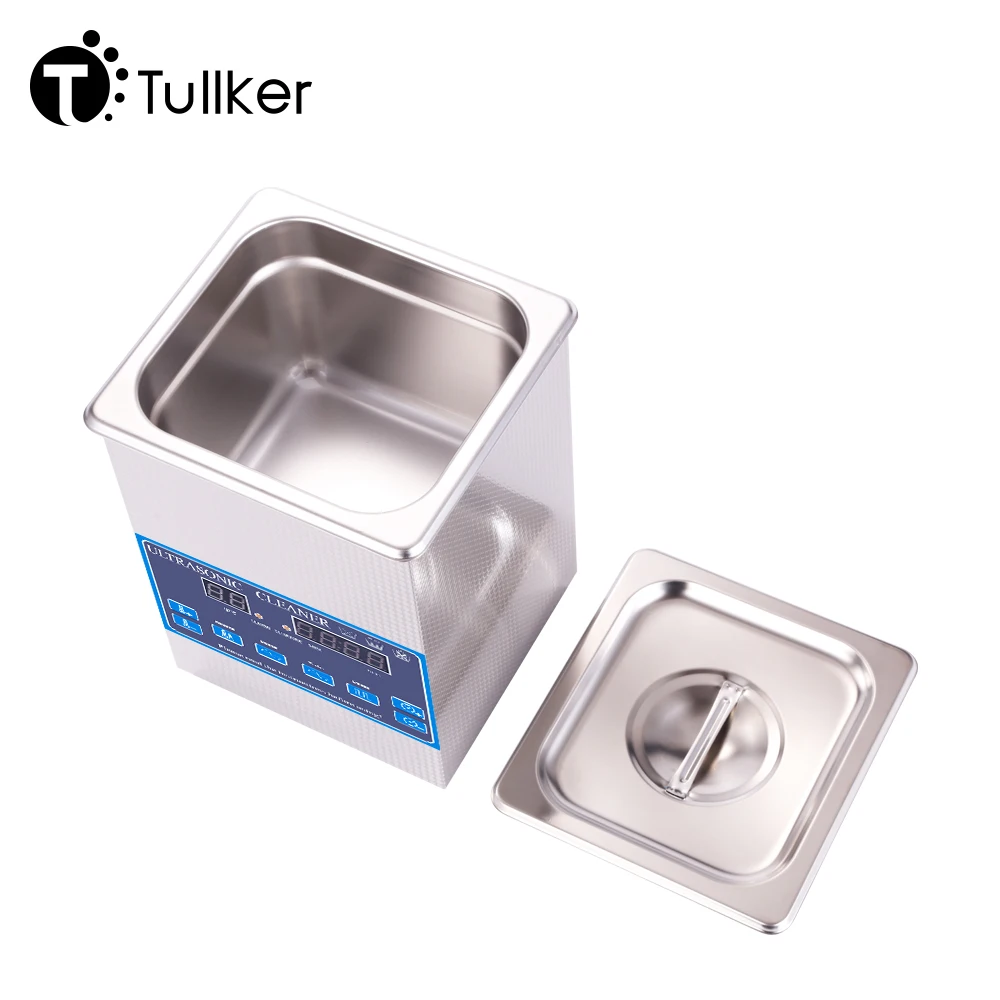 2L Tullker Ultrasonic Cleaner Degassing Degreasing Jewelry Lab Tool Metal Bicycle Chains Ultrasound Washer Bath Sweep Frequency