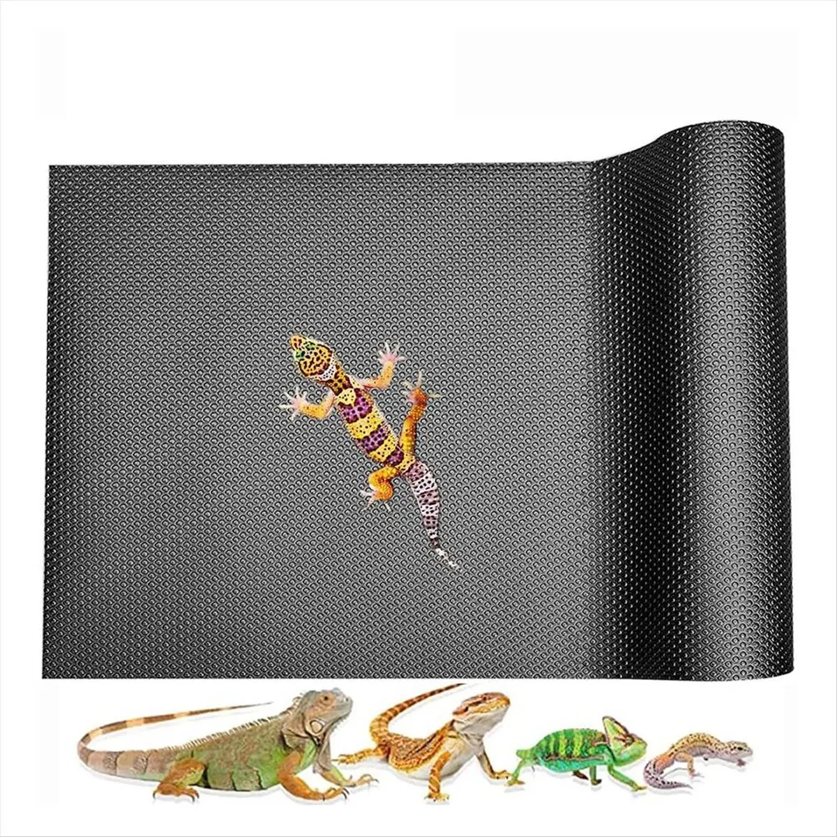 DT38 Extra Large Reptile Carpet, Reptile Mat, Leopard Gecko Substrate,Bearded Dragon Tank Accessories (17.8inch X 118.2inch)