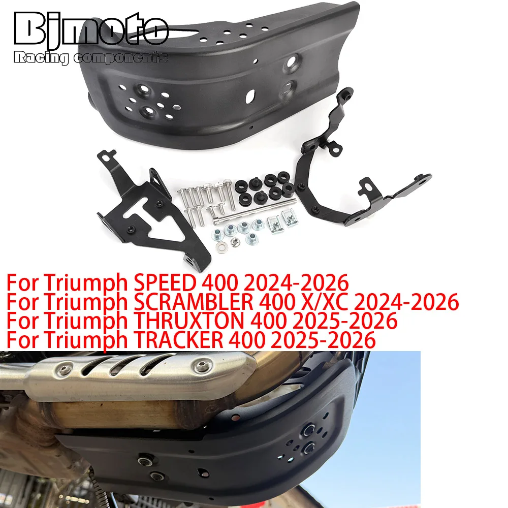 

Motorcycle Engine Lower Belly Pan Guard Skid Plate Protector For Triumph SPEED SCRAMBLER X/XC THRUXTON TRACKER 400 2026-2024