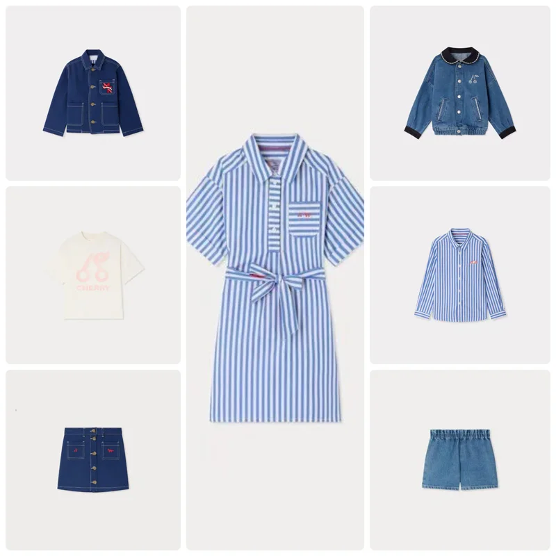 Partial Spot Goods 2026 BP Autumn Winter Cowboy Jackets for Girls Baby Boys Cotton Shorts Girls Skirts Kids Clothes Size 4-14y