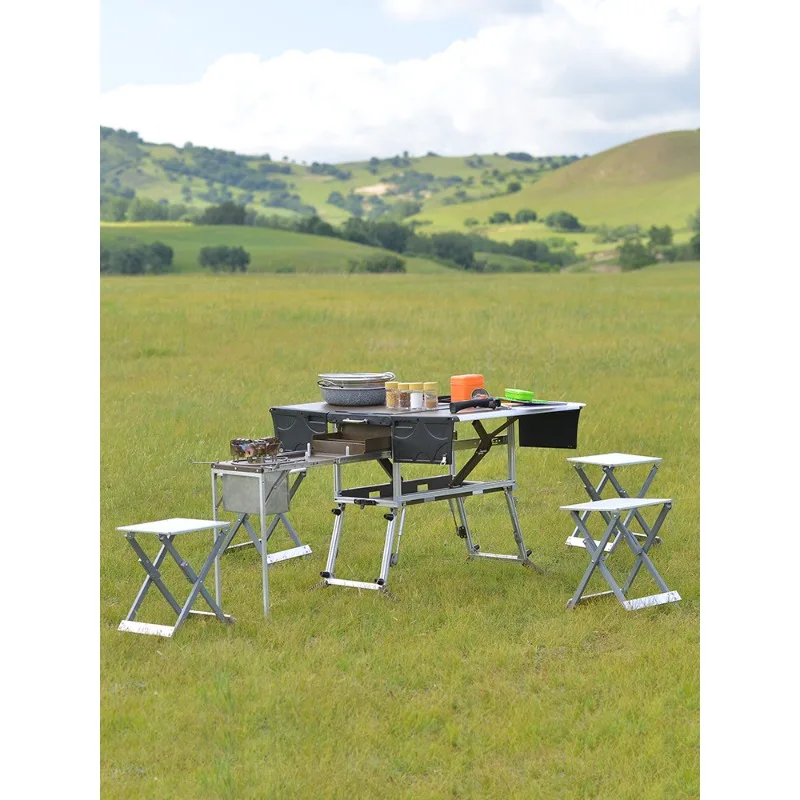 Kitchen Folding Table Camping Field Stove Cooking Utensils Supplies Car Self-driving Tour Equipment Stove