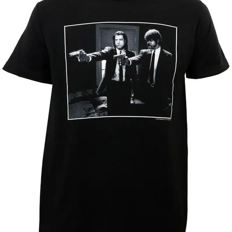 Authentic PULP FICTION Jules And Vincent Movie Scene Slim Fit T Shirt S NEW