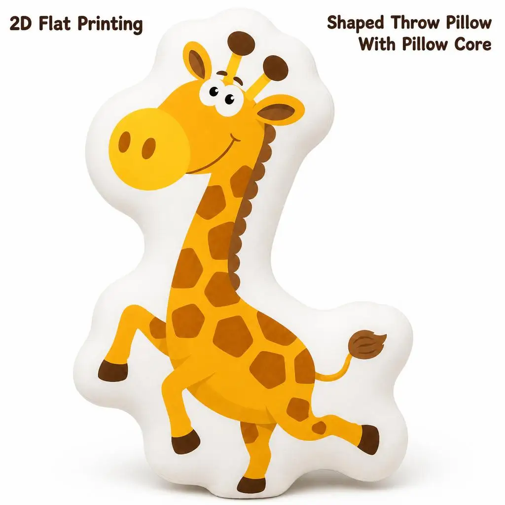 Cute Giraffe Animal Lovers Gift Plush Pillow Cushion Irregular Stuffed Throw Pillow Home Decor Gift Sofa Bed Home