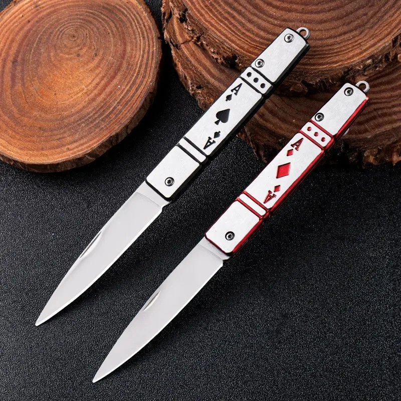 Cuchillo afilado para fruta, cuchillo de bolsillo práctico EDC, autodefensa, cuchillo de supervivencia multiusos para acampar y barbacoa, 1 ud.