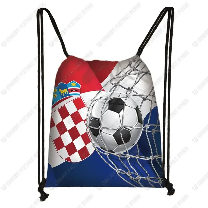 Cool Footbally / Soccerly Print Drawstring Bag Men Fashion Storage Bag Teenager Boy Casual Backpack Travel Bags Bookbag Gift