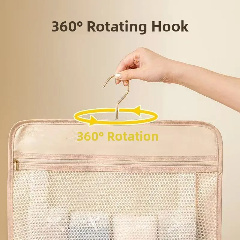 

Подвесная сумка для хранения на молнии для соуса и нижнего белья, органайзер для шкафа, сетка для двери, сумка, аккуратные бытовые инструменты