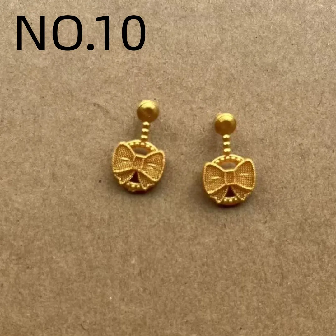 Regenbogen Puppe Ohrringe Bunte Puppe Dekore DIY Puppe Dressing Zubehör Rot Lila Silbrig Gold Puppe Ohrringe – Detail 13