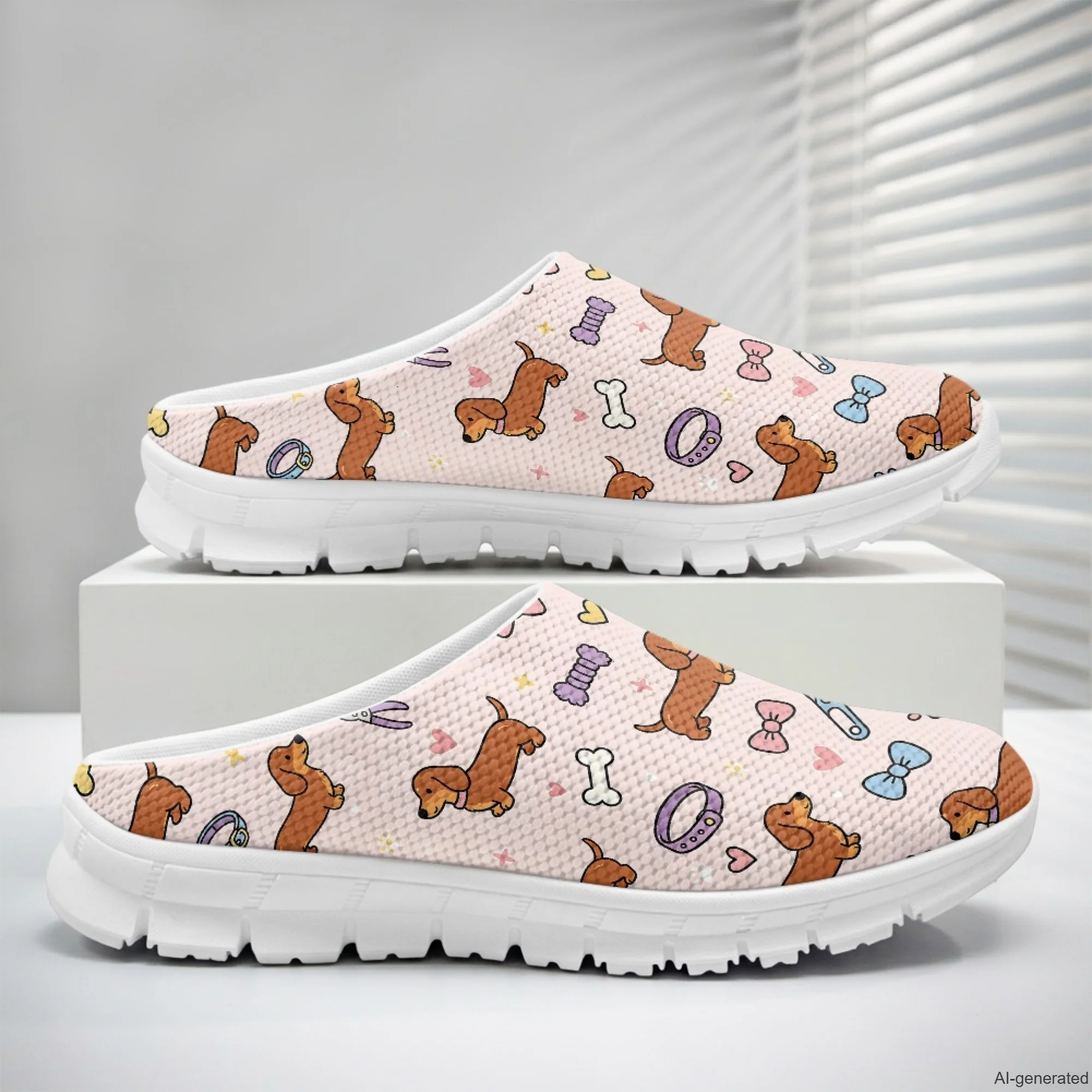 XIXIRIMIDO Casual Shoes Medical Pattern Nurse Shoes Versatile Sports Women's Slippers Breathable Mesh Men's Walking Shoes 35-48