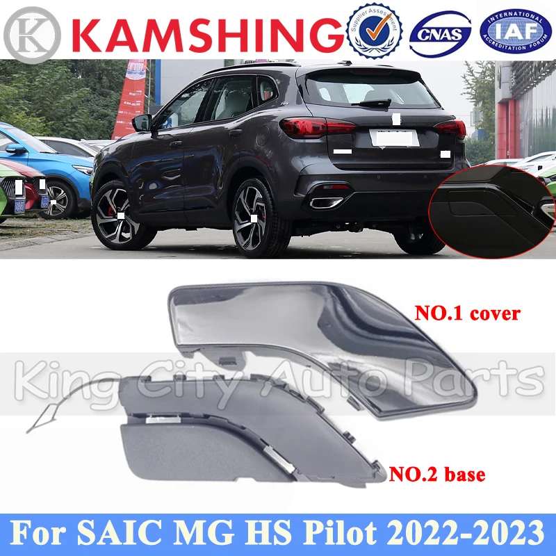 CAPQX Rear Bumper Tow Hook Cover Lid For SAIC MG HS Pilot 2022-2023 Rear Trailer Cover Garnish Lid Towing Cap Shell No Paint