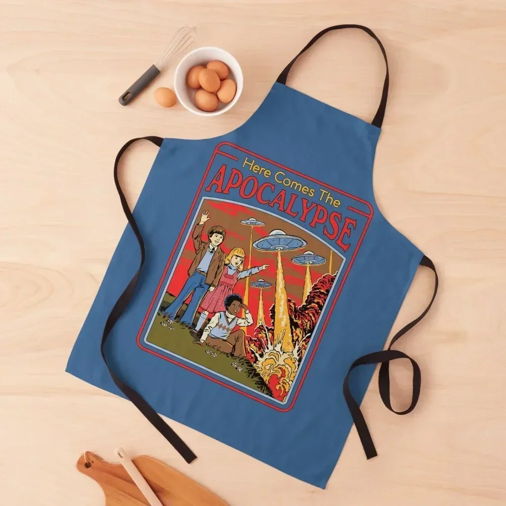 Here Comes The Apocalypse Apron cleanings Bib For Kitchen Kitchen Apras For Women Apron