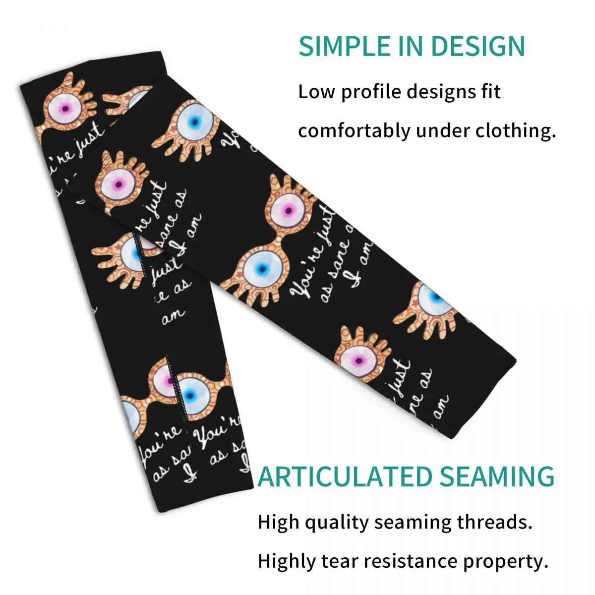 あなたは私と同じくらい正常です - ルナ・ラブグッド アウトドアアームスリーブ 日焼け止めUVカバーサマーサイクリングタトゥースリーブ