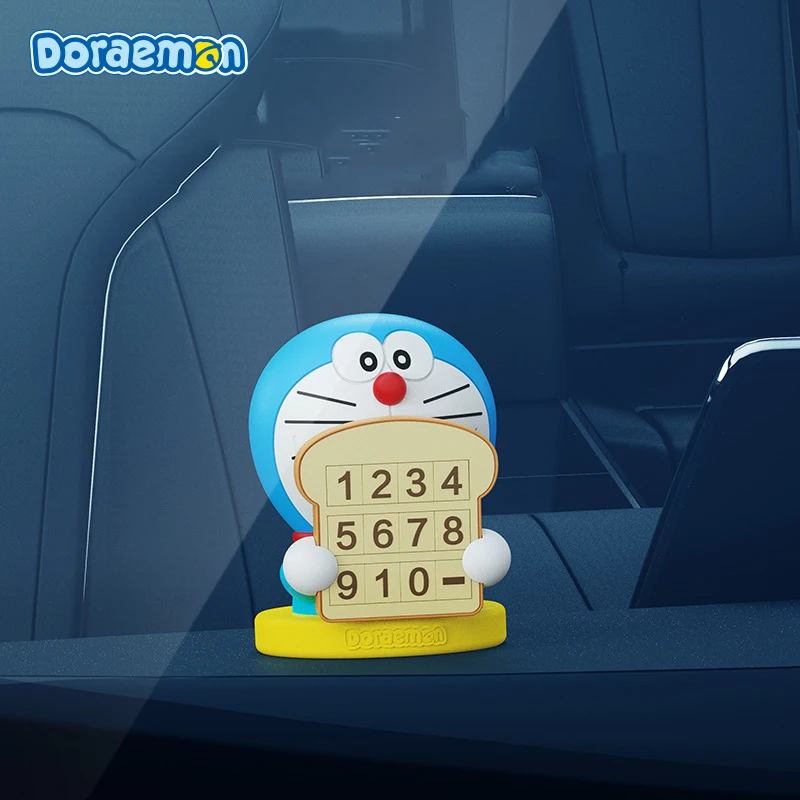 Kawaii Doraemon Anime Doraemon Lovely Temporary Parking Plate Cute Cartoon Memory Bread Personalized Phone Number Plate Toys