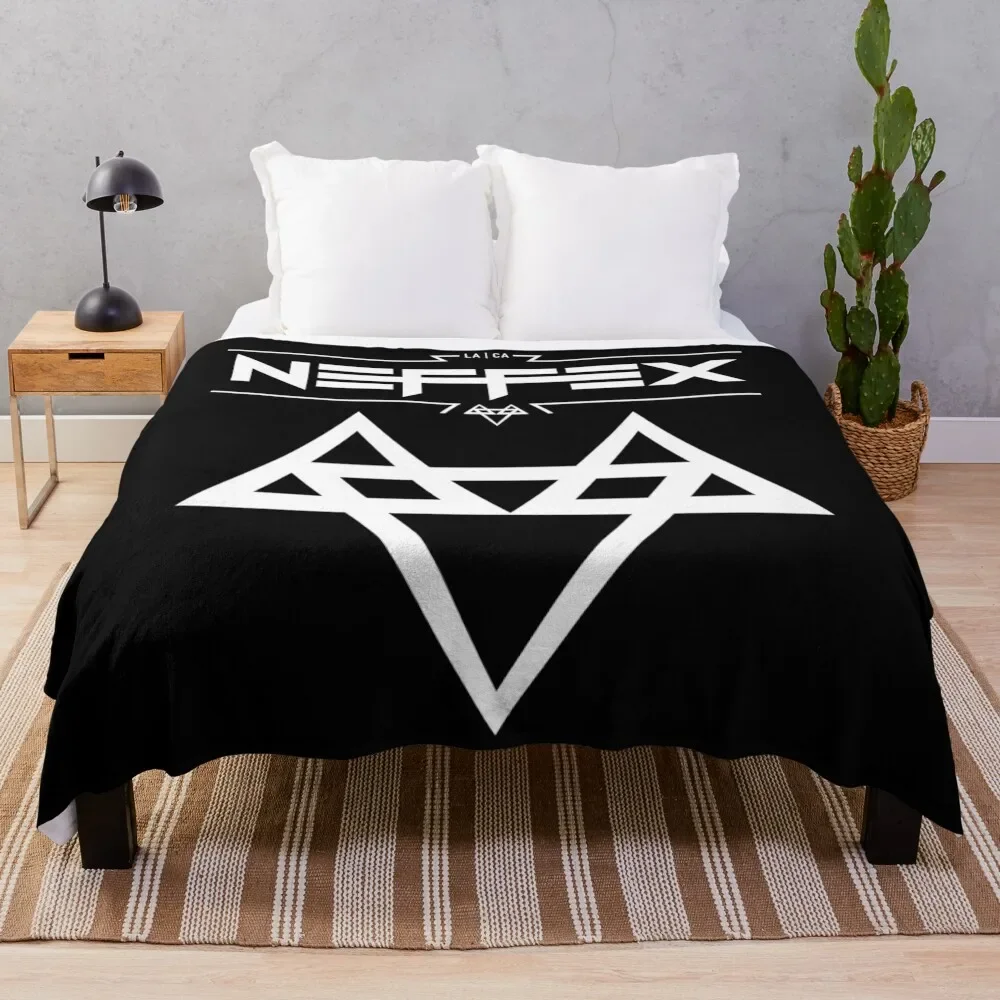 

NEFFEX Band Logo White Throw Blanket Machine Washable Soft Warm Blanket
