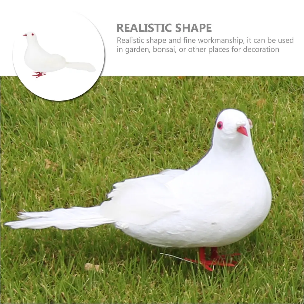 

Simulation Dove Prop Waterproof Indoor Outdoor Garden Decor Wedding Birthday Easter Christmas Decorative Bird Ornament