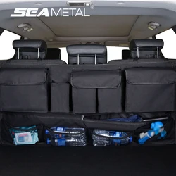 SEAMETAL Car Trunk Storage Bag Oxford Cloth Car Trunk Organizer Box Bag Net Stowing Tidying Auto Pocket Bag Interior Accessories