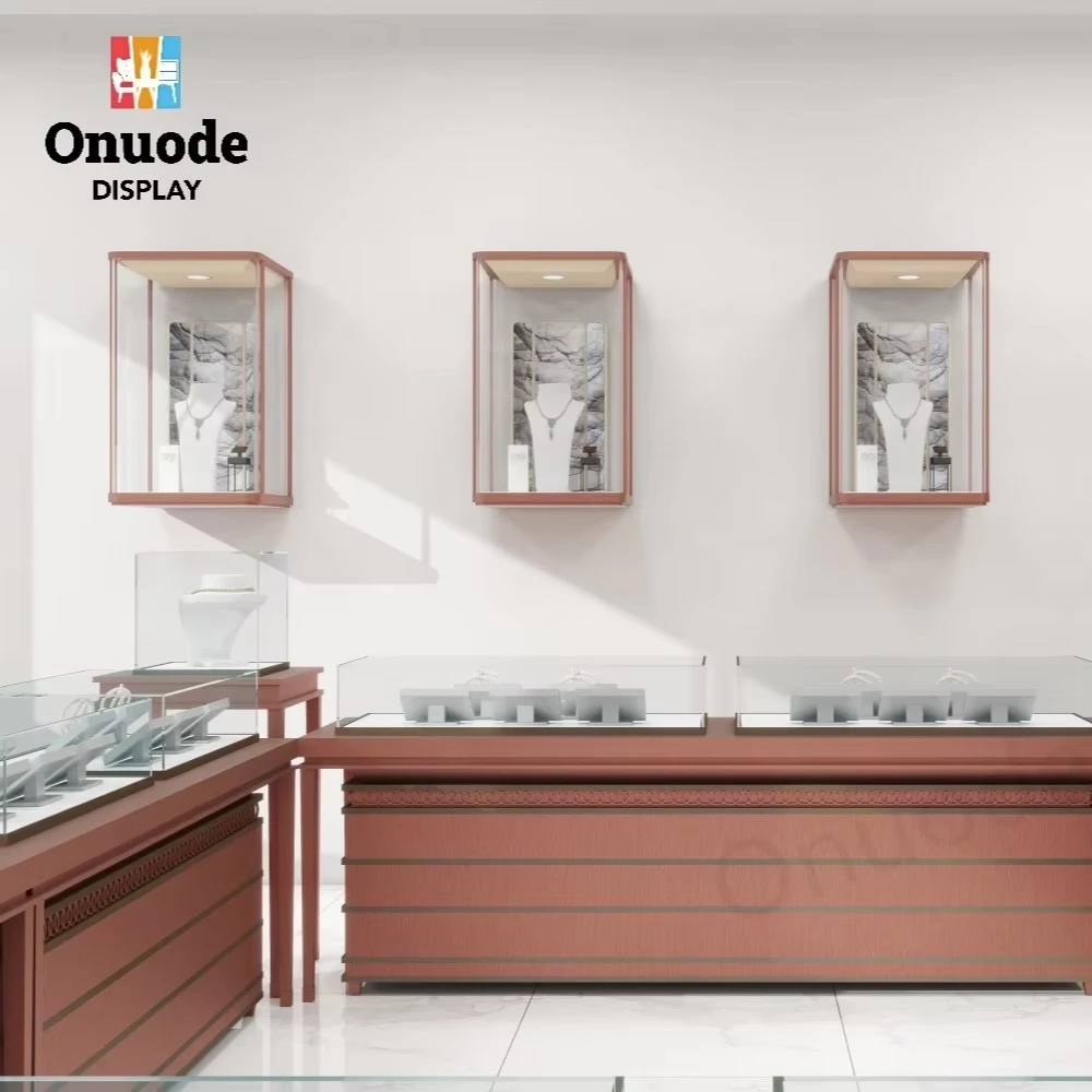 

Custom.Custom Jewelry Full Store Interior Design Glass Display Cabinet for Jewelry Display case showcase