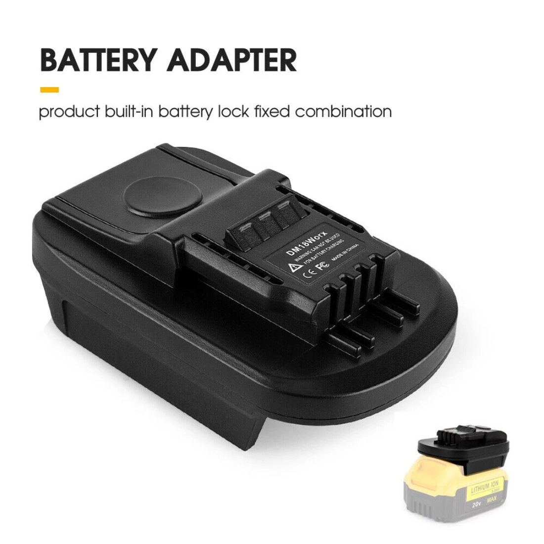 

Adapter for Dewalt 18V 20V Battery to for Worx 18V 4PIN Battery Power Tools DM18Worx Converter for Milwaukee 18V Li-ion Battery