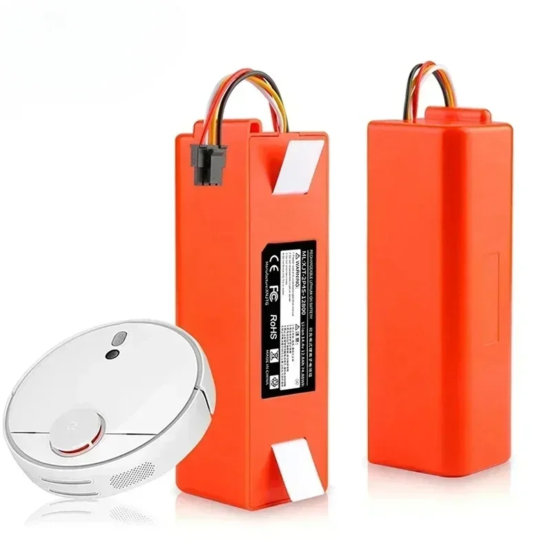 Batterie de remplacement pour aspirateur robot Xiaomi Roborock S55 S60 S65 S50 S51 S5 MAX S6, 14.4V, 5200-12800mAh, pièces détachées