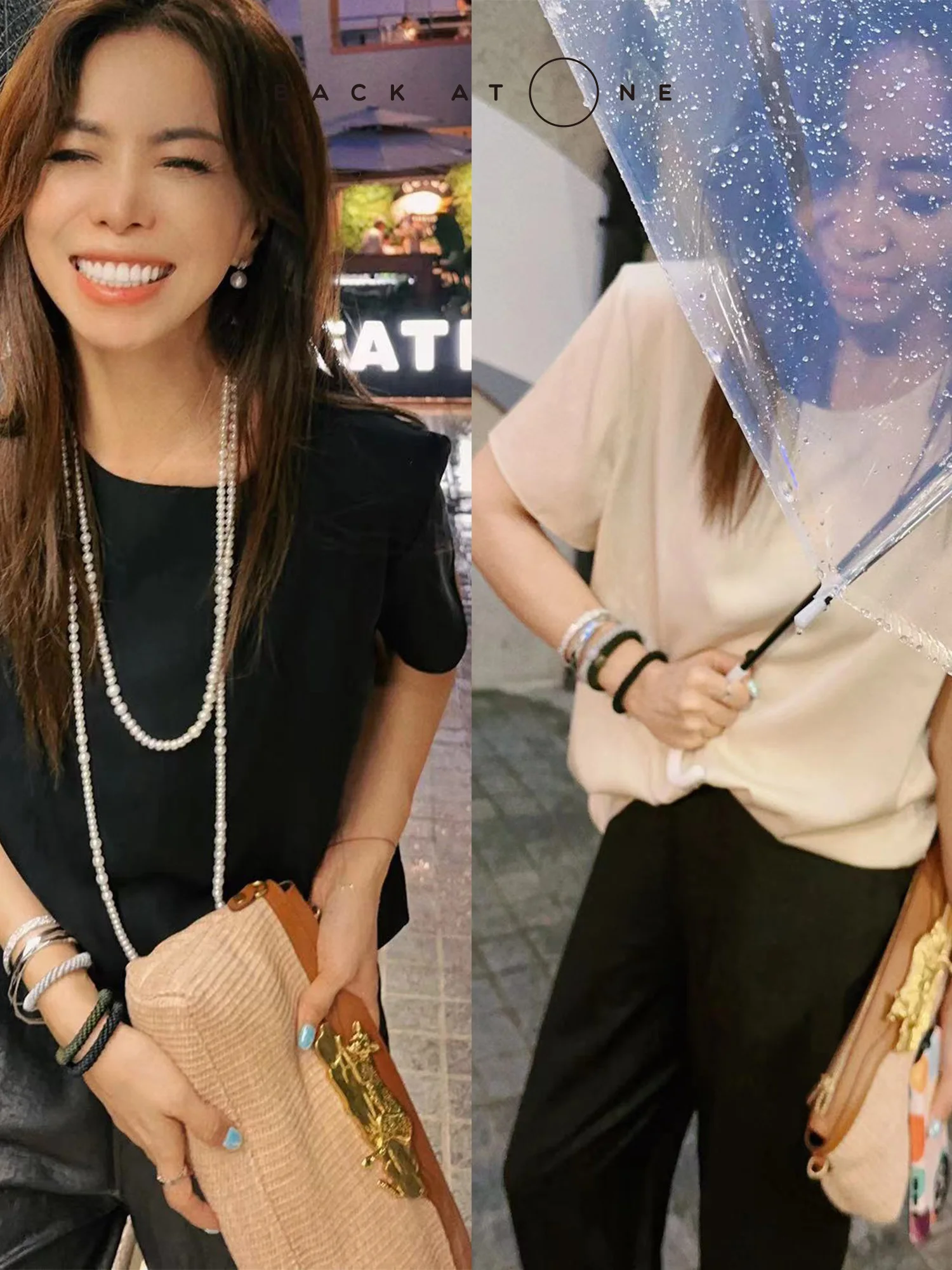 

Ultra-Simple Pure Color Loose T-irt with Ba Hook BAO22SSB049 BESBB65 Stand Fit Commute Sle Silk Blend ort Sve