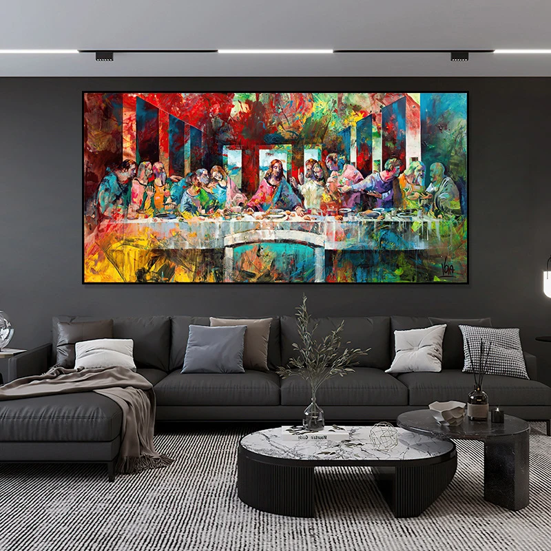 Famous Painting The Last Supper Canvas Posters and Prints Wall Art Pictures for Living Room Home Decoration Cuadros