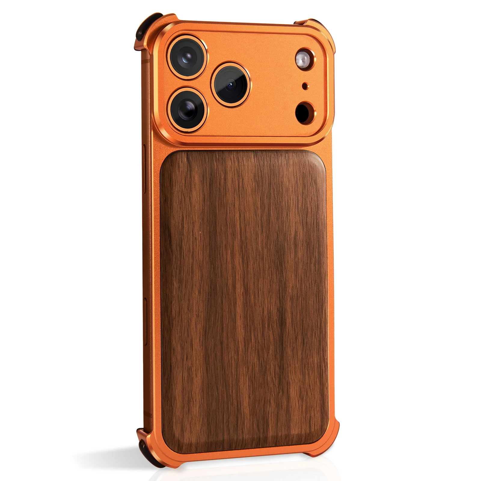 

Чехол для телефона Oatsbasf Wood Grain для iPhone 17 Pro Max/17 Pro, защита от падения, задняя крышка телефона, деревянный корпус, полузавернутый чехол